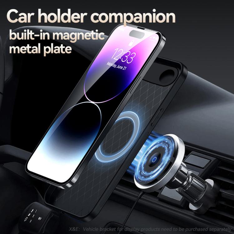 Litchi Leather Magnetic Full Coverage Shockproof Phone Case, For iPhone Air, For iPhone 16 Pro Max, For iPhone 16 Pro, For iPhone 16 Plus