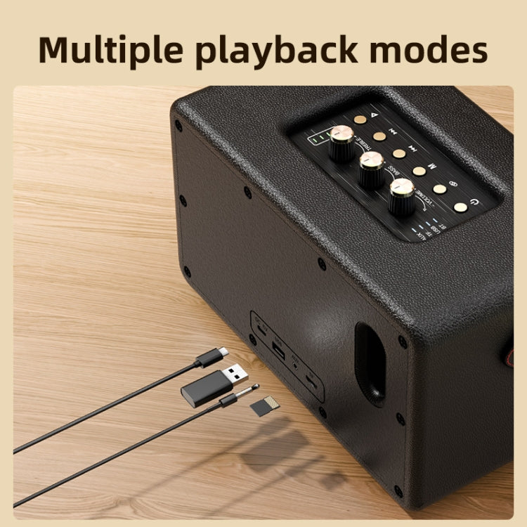 Zealot MT01M Retro Card Portable Wireless Bluetooth Speaker with Microphone