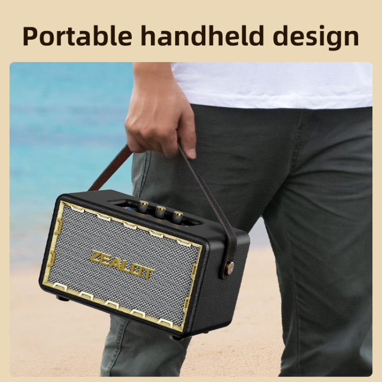 Zealot MT01M Retro Card Portable Wireless Bluetooth Speaker with Microphone