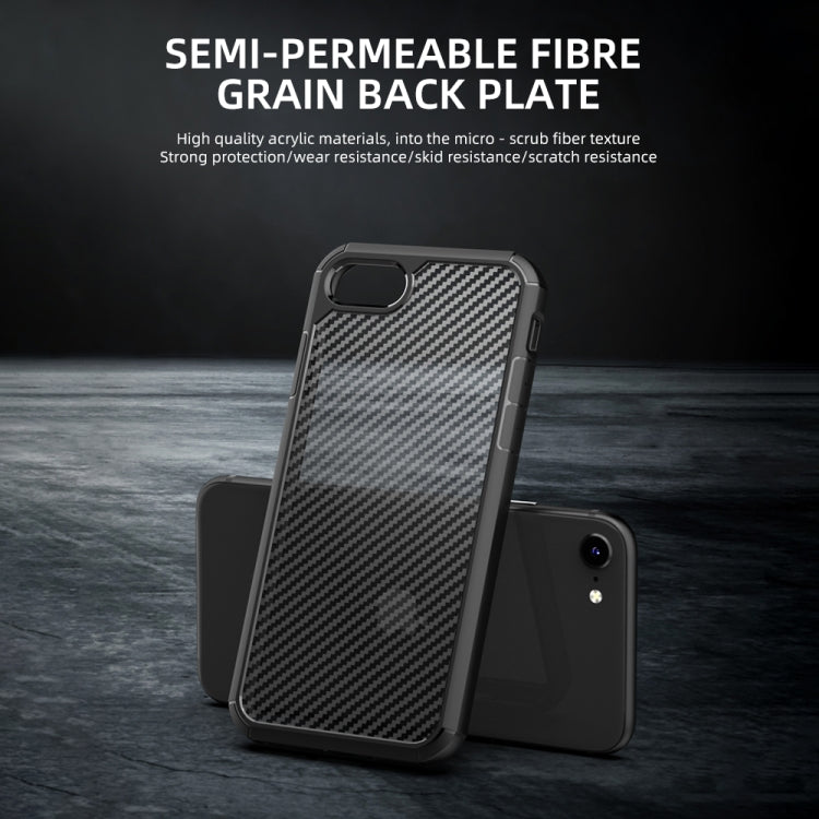 iPAKY Pioneer Series Carbon Fiber Texture Shockproof TPU + PC Case, For iPhone 8 Plus / 7 Plus, For iPhone 11 Pro, For iPhone 12 Pro Max