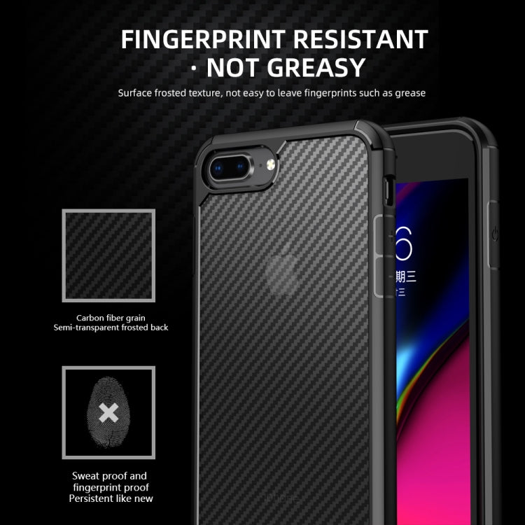 iPAKY Pioneer Series Carbon Fiber Texture Shockproof TPU + PC Case, For iPhone 8 Plus / 7 Plus, For iPhone 11 Pro, For iPhone 12 Pro Max