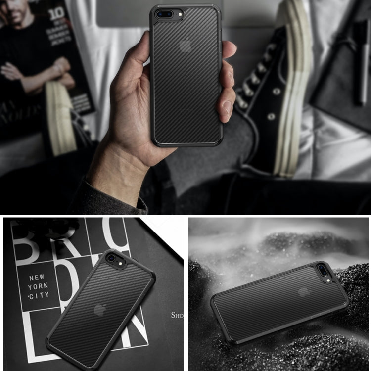 iPAKY Pioneer Series Carbon Fiber Texture Shockproof TPU + PC Case, For iPhone 8 Plus / 7 Plus, For iPhone 11 Pro, For iPhone 12 Pro Max