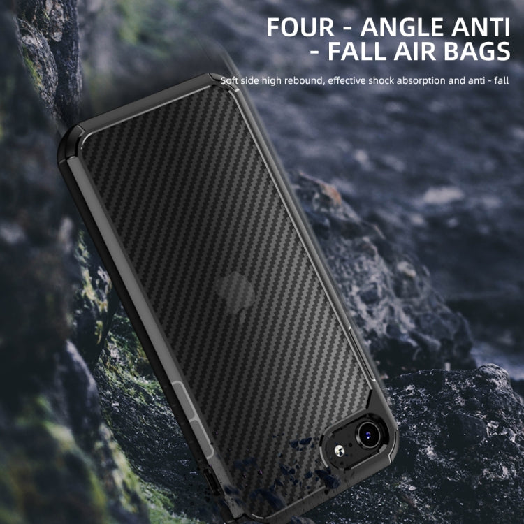 iPAKY Pioneer Series Carbon Fiber Texture Shockproof TPU + PC Case, For iPhone 8 Plus / 7 Plus, For iPhone 11 Pro, For iPhone 12 Pro Max