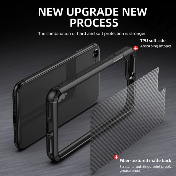 iPAKY Pioneer Series Carbon Fiber Texture Shockproof TPU + PC Case, For iPhone 8 Plus / 7 Plus, For iPhone 11 Pro, For iPhone 12 Pro Max