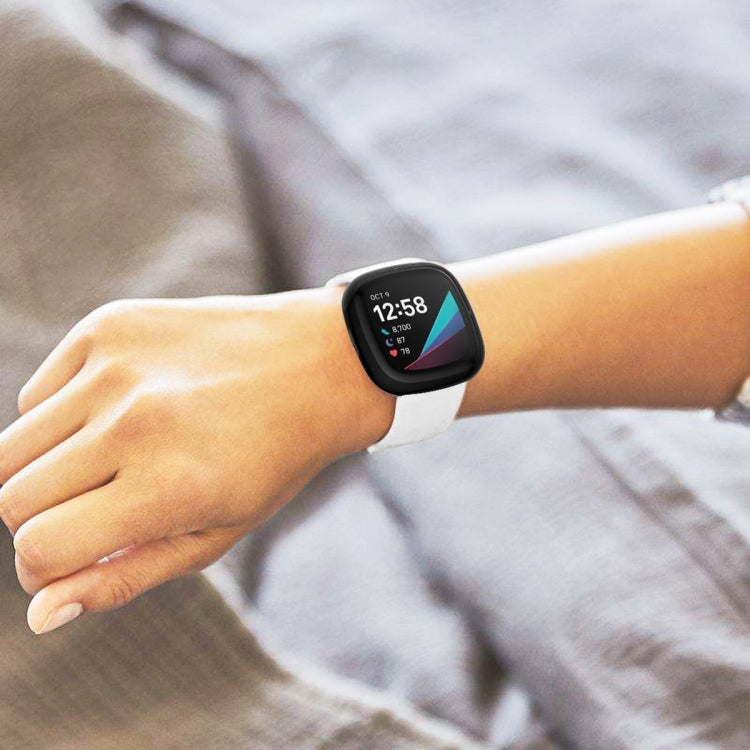 For Fitbit Versa 3 / Versa Sense Plating Full Package TPU Protective Case(Black)