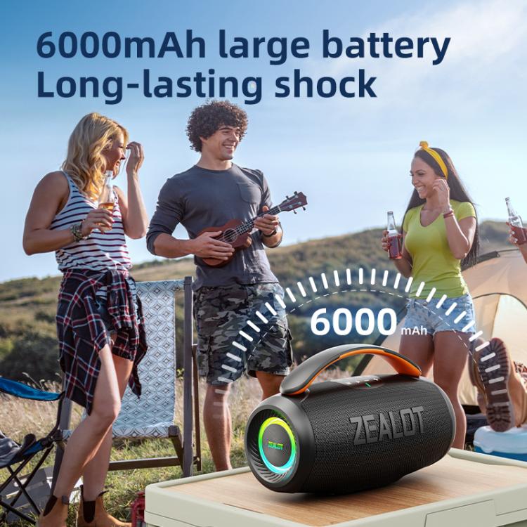 Zealot P11 50W Portable Outdoor RGB Bluetooth Speaker, PT11, P11