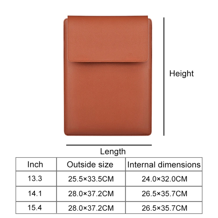 PU05 Sleeve Leather Case Carrying Bag, for 13.3 inch Laptop, for 14.1 inch Laptop, for 15.4 inch Laptop