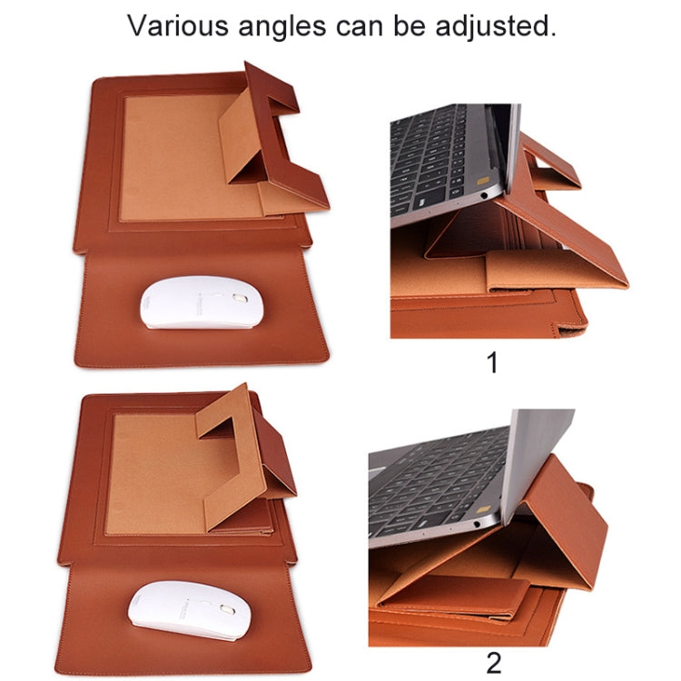 PU05 Sleeve Leather Case Carrying Bag with Small Storage Bag, for 13.3 inch Laptop, for 14.1 inch Laptop, for 15.4 inch Laptop