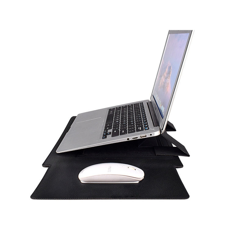 PU05 Sleeve Leather Case Carrying Bag with Small Storage Bag, for 13.3 inch Laptop, for 14.1 inch Laptop, for 15.4 inch Laptop