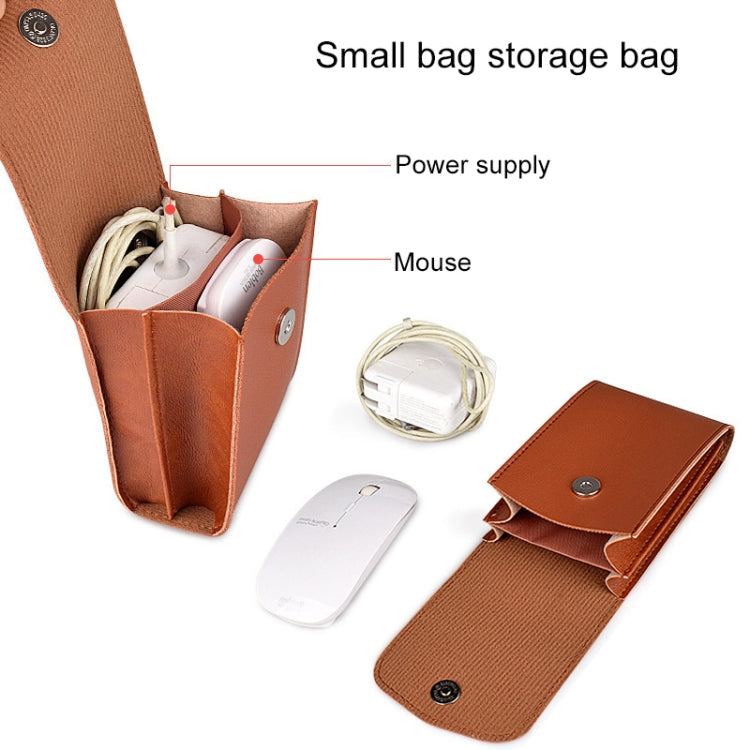 PU05 Sleeve Leather Case Carrying Bag with Small Storage Bag, for 13.3 inch Laptop, for 14.1 inch Laptop, for 15.4 inch Laptop