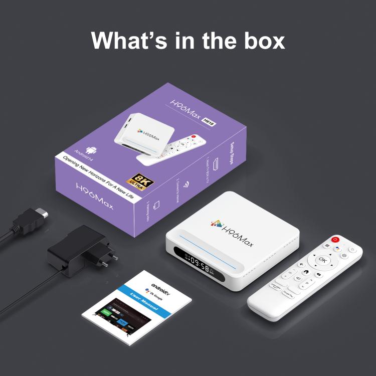 H96 Max H618 Plus Android 14.0 Smart TV Box, Allwinner H618 Quad-core ARM Cortex-A53, 2GB+16GB, 4GB+32GB, 4GB+128GB