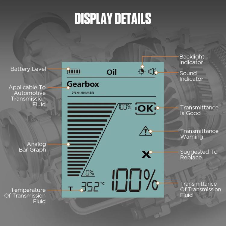 AUTOOL AS505 Car Gearbox Oil Test Detector Transmission Fluid Quality Diagnostic Tool, AS505