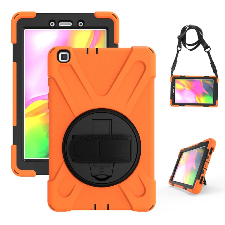 Shockproof Colorful Silicone + PC Protective Case with Holder & Hand Grip Strap, For Samsung Tab A 8.0(2019) T290 / T295, For Samsung Galaxy Tab Active Pro T540 / T545 / Tab Active4 Pro                                                                   ...