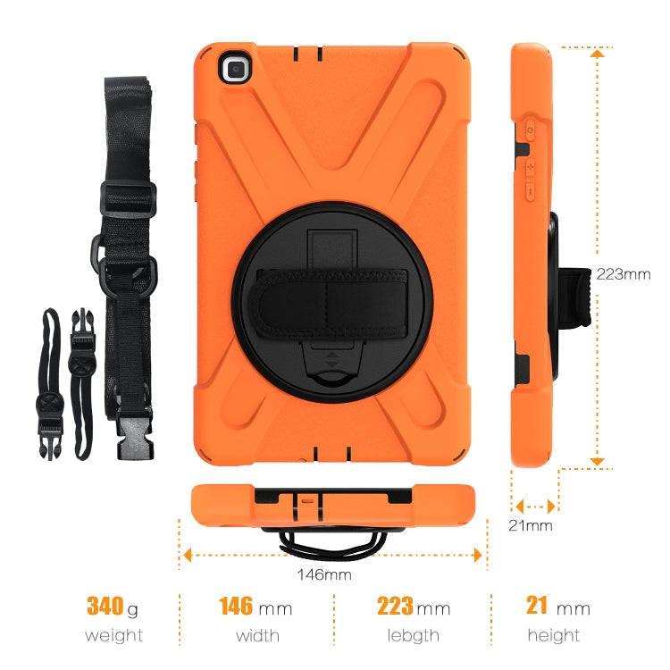 Shockproof Colorful Silicone + PC Protective Case with Holder & Hand Grip Strap, For Samsung Tab A 8.0(2019) T290 / T295, For Samsung Galaxy Tab Active Pro T540 / T545 / Tab Active4 Pro                                                                   ...