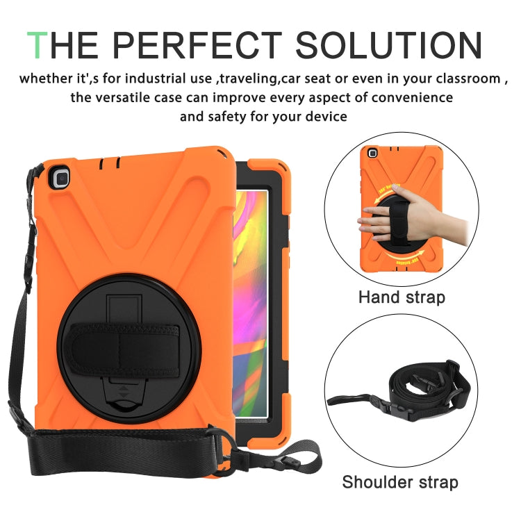 Shockproof Colorful Silicone + PC Protective Case with Holder & Hand Grip Strap, For Samsung Tab A 8.0(2019) T290 / T295, For Samsung Galaxy Tab Active Pro T540 / T545 / Tab Active4 Pro                                                                   ...