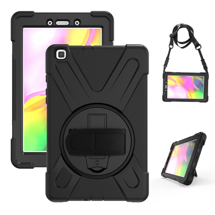 Shockproof Colorful Silicone + PC Protective Case with Holder & Hand Grip Strap, For Samsung Tab A 8.0(2019) T290 / T295, For Samsung Galaxy Tab Active Pro T540 / T545 / Tab Active4 Pro                                                                   ...
