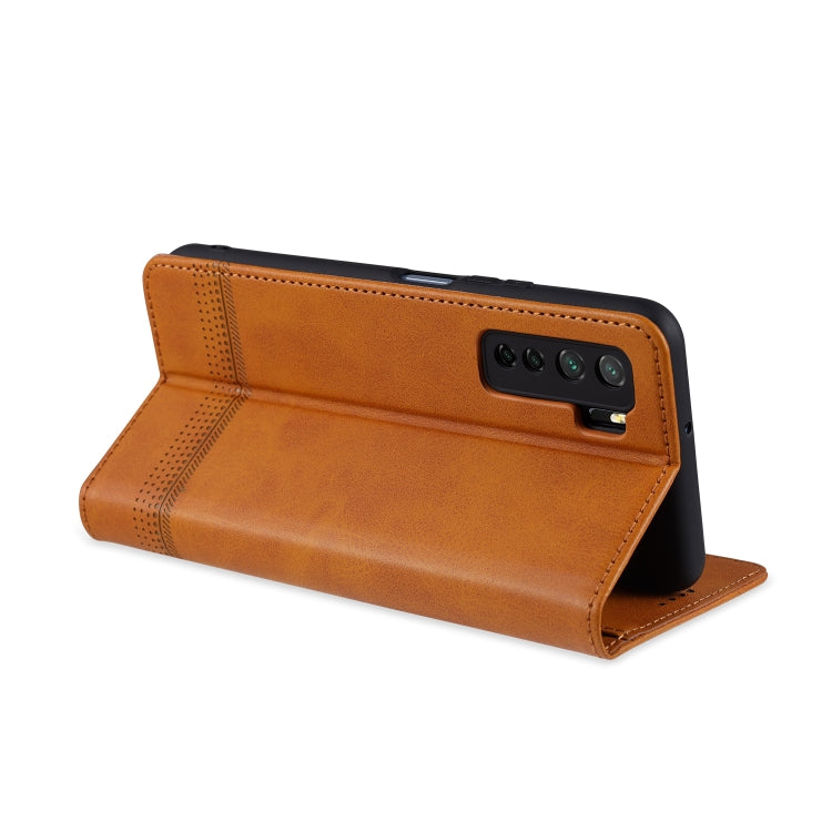 AZNS Magnetic Calf Texture Horizontal Flip Leather Case with Card Slots & Holder & Wallet, For Samsung Galaxy S20+