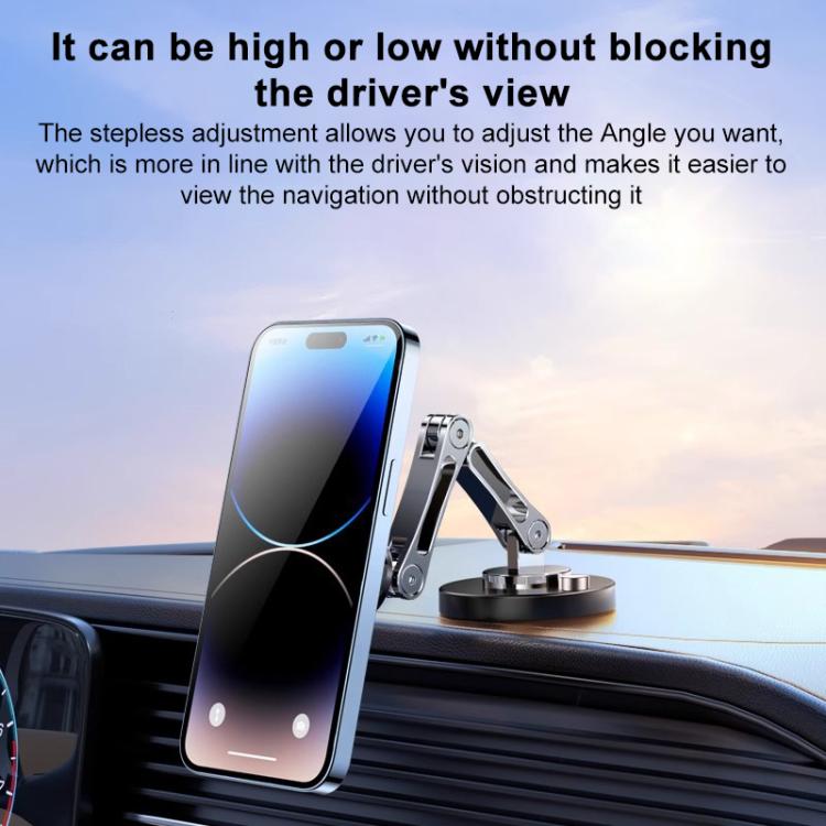360 Degree Rotating Adhesive Magnetic 15W Wireless Fast Charger Car Holder, 3-folding, 2-folding