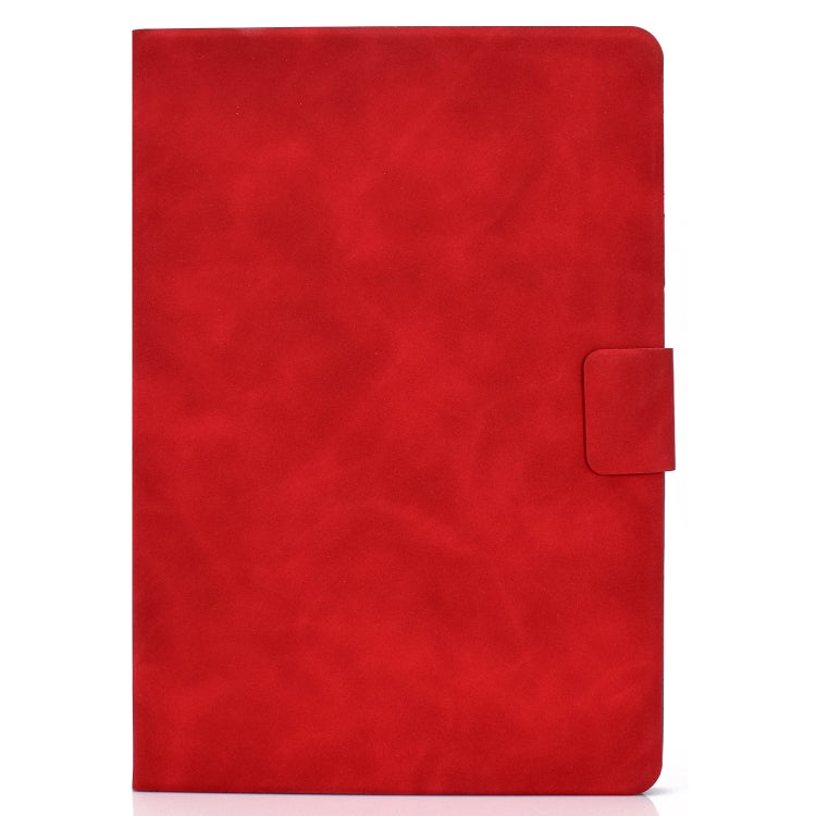 For iPad Air 2020 10.9 Cowhide Texture Horizontal Flip Leather Case with Holder & Card Slots & Sleep / Wake-up(Red)