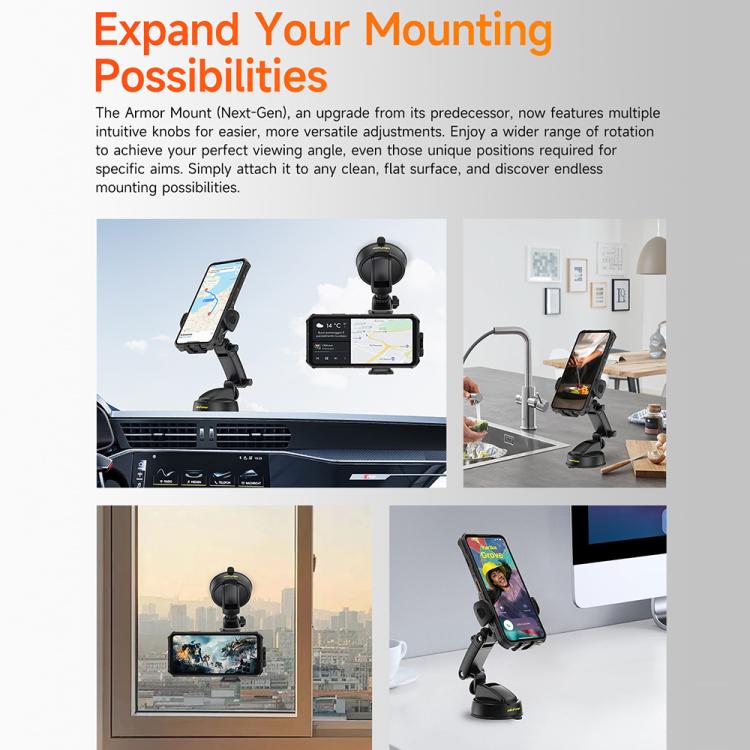 Ulefone UAN16 Armor Mount Car / Desk Phone Holder, Enhanced Model, UAN16