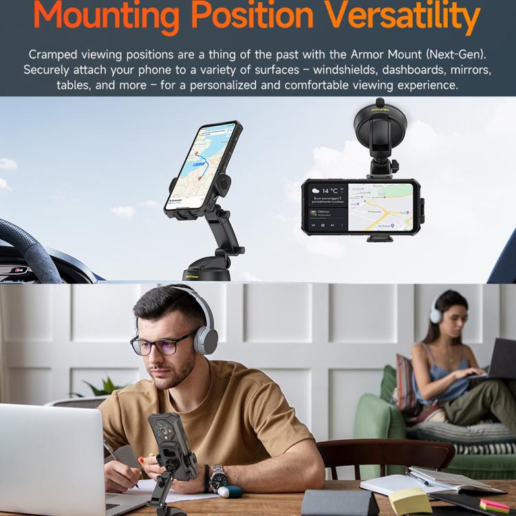 Ulefone UAN16 Armor Mount Car / Desk Phone Holder, Enhanced Model, UAN16
