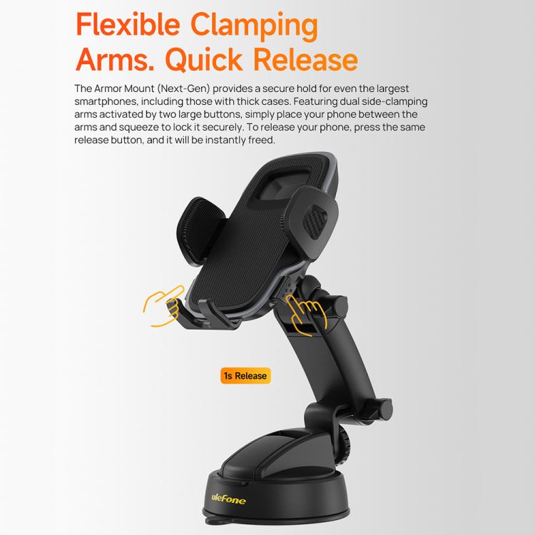 Ulefone UAN16 Armor Mount Car / Desk Phone Holder, Enhanced Model, UAN16