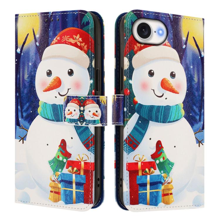 Christmas Series Buckle Leather Phone Case with Hand Strap, For iPhone 17 Pro Max, For iPhone 17 Pro, For iPhone 17, For iPhone Air