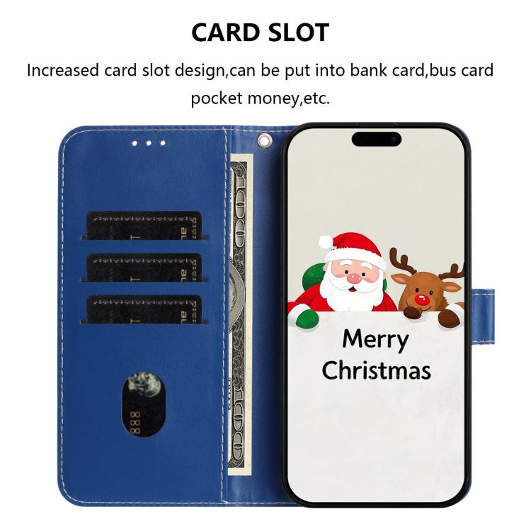Christmas Series Buckle Leather Phone Case with Hand Strap, For Samsung Galaxy S25 FE 5G, For Samsung Galaxy S25 Edge 5G, For Samsung Galaxy S25 / S24 5G, For Samsung Galaxy S25+ / S24+ 5G