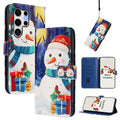 Christmas Series Buckle Leather Phone Case with Hand Strap, For Samsung Galaxy S25 Ultra 5G, For Samsung Galaxy S24 FE 5G, For Samsung Galaxy Xcover7 Pro, For Samsung Galaxy Xcover7 5G