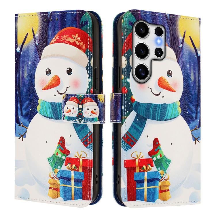 Christmas Series Buckle Leather Phone Case with Hand Strap, For Samsung Galaxy S25 Ultra 5G, For Samsung Galaxy S24 FE 5G, For Samsung Galaxy Xcover7 Pro, For Samsung Galaxy Xcover7 5G