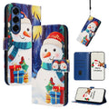 Christmas Series Buckle Leather Phone Case with Hand Strap, For Samsung Galaxy S26+ 5G, For Samsung Galaxy S26 Edge 5G, For Samsung Galaxy S26 Ultra 5G, For Samsung Galaxy S26 Pro 5G
