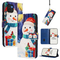 Christmas Series Buckle Leather Phone Case with Hand Strap, For Samsung Galaxy A03 164mm, For Samsung Galaxy A03 166mm