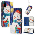 Christmas Series Buckle Leather Phone Case with Hand Strap, For Samsung Galaxy F06 5G / M06 5G, For Samsung Galaxy A06 5G / 4G, For Samsung Galaxy A36 / A56 5G, For Samsung Galaxy A05 / F05 / M05 4G