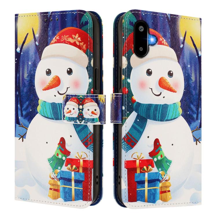 Christmas Series Buckle Leather Phone Case with Hand Strap, For Samsung Galaxy F06 5G / M06 5G, For Samsung Galaxy A06 5G / 4G, For Samsung Galaxy A36 / A56 5G, For Samsung Galaxy A05 / F05 / M05 4G