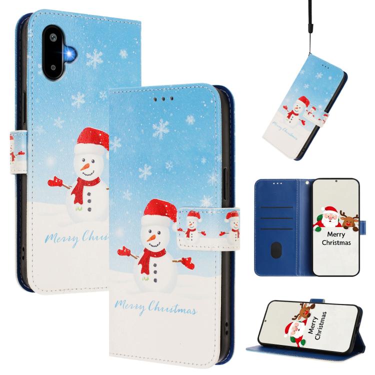 Christmas Series Buckle Leather Phone Case with Hand Strap, For Samsung Galaxy F06 5G / M06 5G, For Samsung Galaxy A06 5G / 4G, For Samsung Galaxy A36 / A56 5G, For Samsung Galaxy A05 / F05 / M05 4G