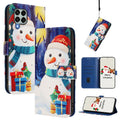 Christmas Series Buckle Leather Phone Case with Hand Strap, For Samsung Galaxy M33 5G, For Samsung Galaxy A53 5G, For Samsung Galaxy A73 5G, For Samsung Galaxy A33 5G