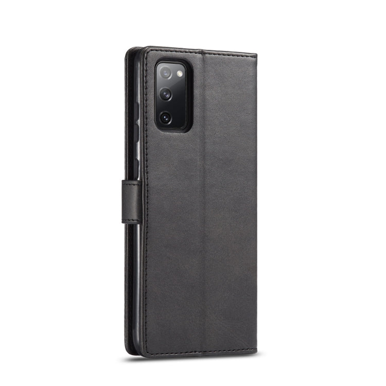 For Samsung Galaxy S20 FE 5G / S20 Lite LC.IMEEKE Calf Texture Horizontal Flip Leather Case, with Holder & Card Slots & Wallet & Photo Frame(Black)