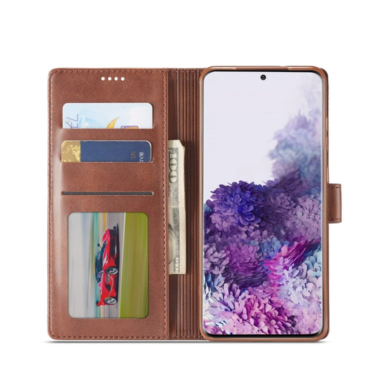 For Samsung Galaxy S20 FE 5G / S20 Lite LC.IMEEKE Calf Texture Horizontal Flip Leather Case, with Holder & Card Slots & Wallet & Photo Frame(Black)