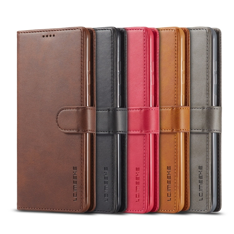 For Samsung Galaxy S20 FE 5G / S20 Lite LC.IMEEKE Calf Texture Horizontal Flip Leather Case, with Holder & Card Slots & Wallet & Photo Frame(Black)