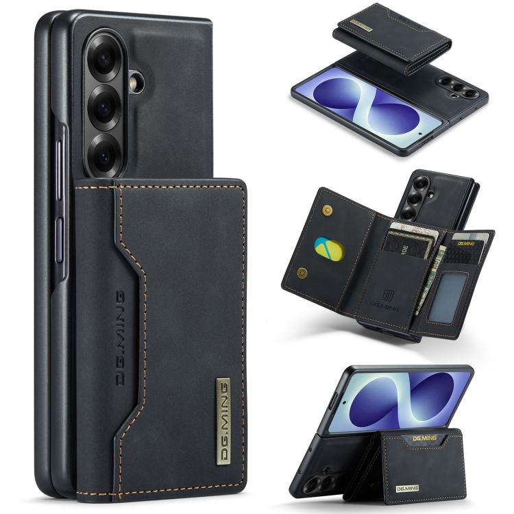 DG.MING M2 Series 3-Fold Multi Card Bag hybrid Magnetic Phone Case with Long Lanyard, For Galaxy Z Fold8 Ultra 5G, For Galaxy Z Flip8 5G, For Galaxy Z Fold7 5G, For Samsung Galaxy Z Flip7 5G