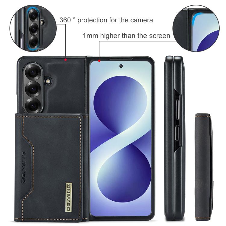 DG.MING M2 Series 3-Fold Multi Card Bag hybrid Magnetic Phone Case with Long Lanyard, For Galaxy Z Fold8 Ultra 5G, For Galaxy Z Flip8 5G, For Galaxy Z Fold7 5G, For Samsung Galaxy Z Flip7 5G