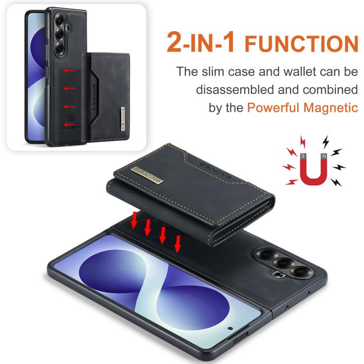 DG.MING M2 Series 3-Fold Multi Card Bag hybrid Magnetic Phone Case with Long Lanyard, For Galaxy Z Fold8 Ultra 5G, For Galaxy Z Flip8 5G, For Galaxy Z Fold7 5G, For Samsung Galaxy Z Flip7 5G