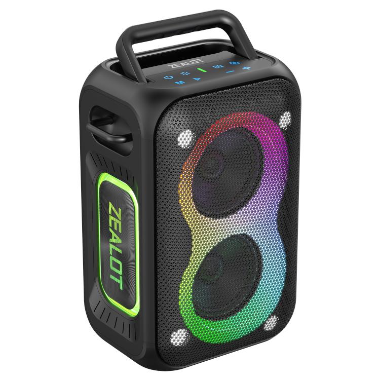 Zealot PT02 60W Portable Outdoor RGB Colorful Light Stereo Bluetooth Speaker, PT02