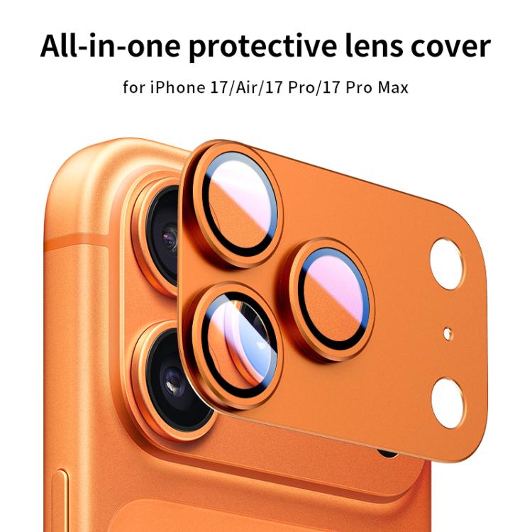 XDcase Armor Full-Coverage Frosted Metal Camera Lens Ring Film, For iPhone 17