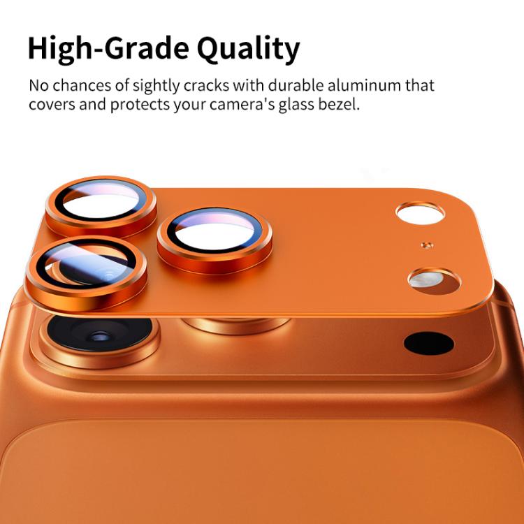 XDcase Armor Full-Coverage Frosted Metal Camera Lens Ring Film, For iPhone 17