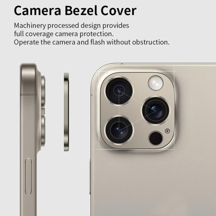 XDcase Titanium Alloy Hollow Camera Lens Protector, For iPhone 16 / 16 Plus
