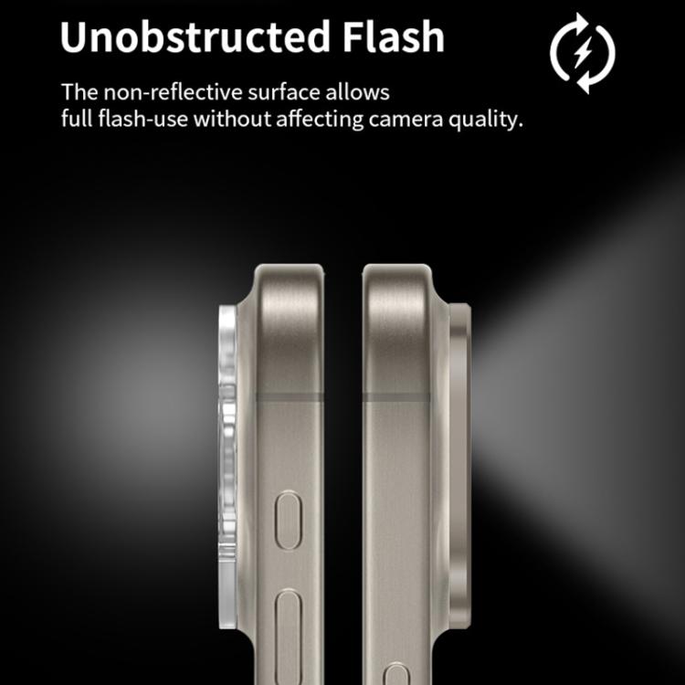 XDcase Titanium Alloy Hollow Camera Lens Protector, For iPhone 16 / 16 Plus