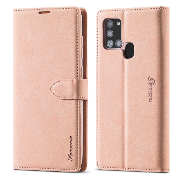 Forwenw F1 Series Matte Strong Magnetism Horizontal Flip Leather Case with Holder & Card Slots & Wallet & Photo Frame, For Samsung Galaxy A21s, For Samsung Galaxy Note 9, For Samsung Galaxy Note 10, For Samsung Galaxy Note 10+, For Samsung Galaxy Note2...