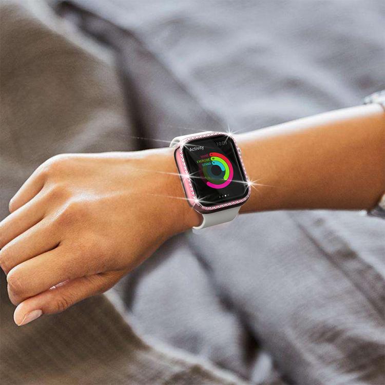 xDfind Single Row Diamond Tempered Glass Film Integrated PC Watch Case, For Apple Watch Ultra 3 / 2 / 1 49mm, For Apple Watch Series 9 / 8 / 7 45mm