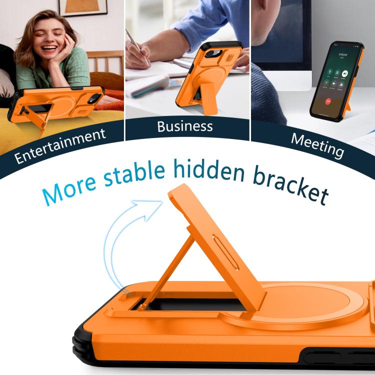 Sliding Camshield MagSafe Holder Phone Case, For iPhone 17e / 16e, For iPhone 17 Pro Max, For iPhone 17 Pro